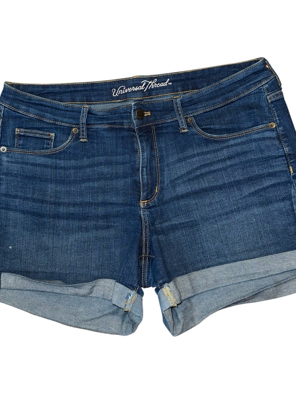 Universal Thread Dark Wash Cuffed Denim Jean Shorts Women’s Size 12